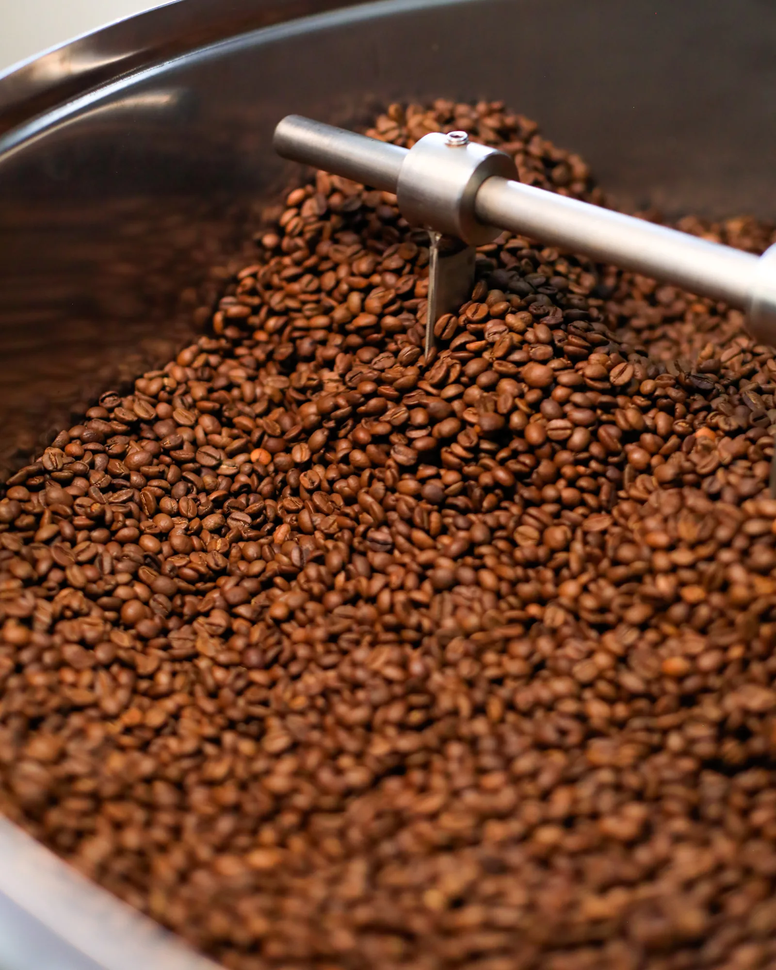 Beans in the roaster
