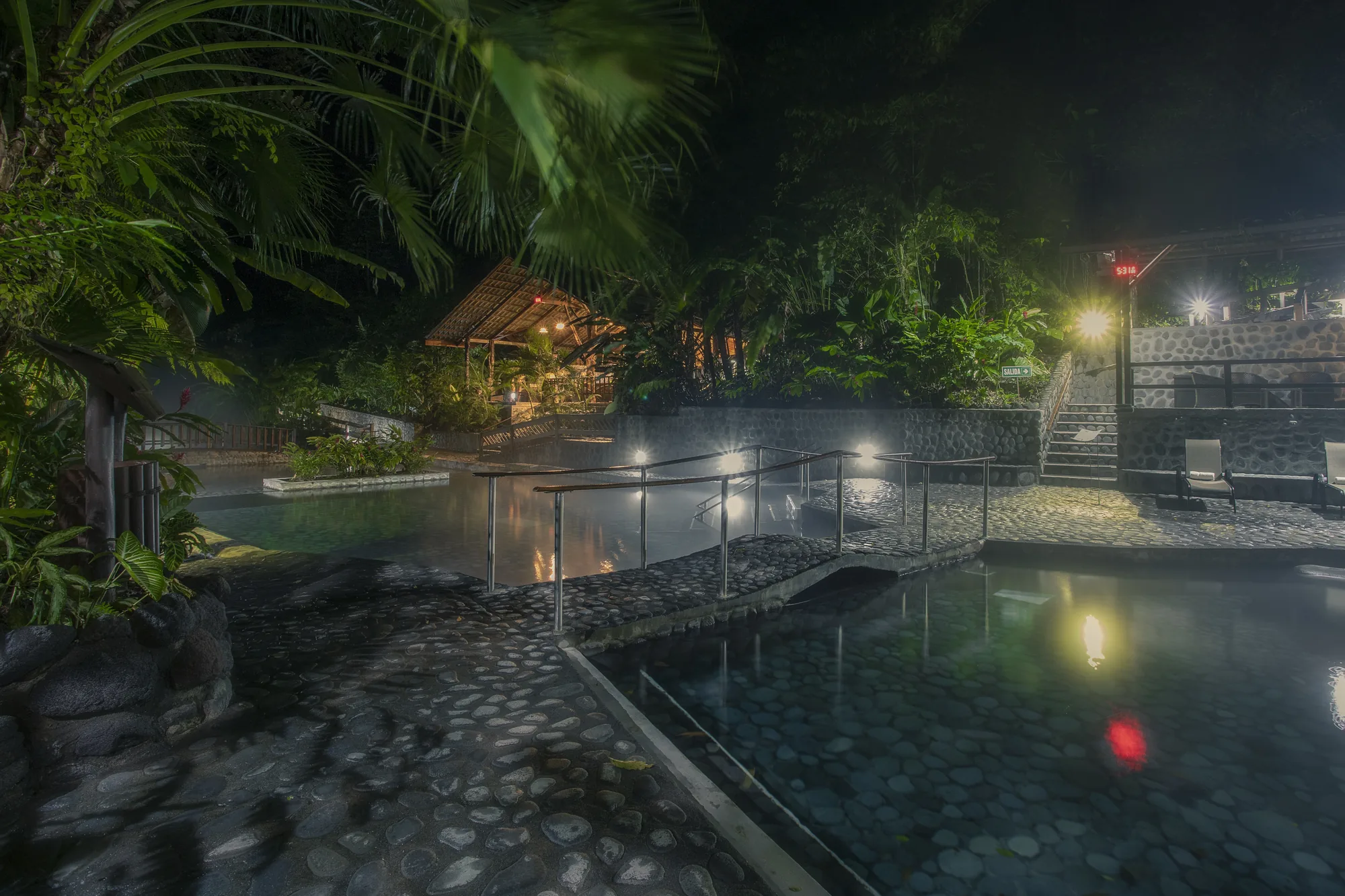 Steam drifting into the rainforest